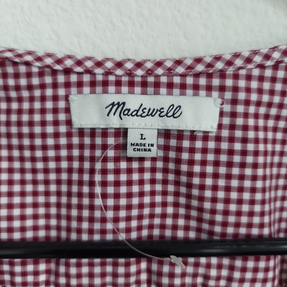 Madewell size L gingham blouse - Picture 2 of 10